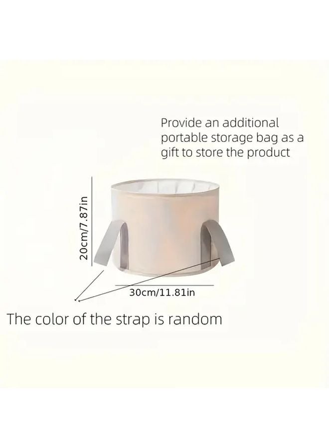 Portable Foldable Foot Foam Bucket 5 Layer Insulation White Powder Belt - Image 4